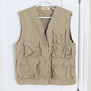 Attitude heritage trending fishing vest tech in tan neutral tone Medium T14